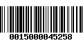 Código de Barras 0015000045258