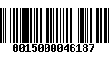 Código de Barras 0015000046187