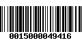 Código de Barras 0015000049416