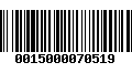 Código de Barras 0015000070519