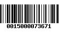 Código de Barras 0015000073671