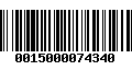 Código de Barras 0015000074340