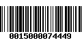 Código de Barras 0015000074449