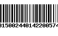 Código de Barras 00150024401422005741