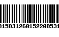 Código de Barras 00150312601522005319