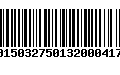 Código de Barras 00150327501320004175