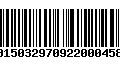 Código de Barras 00150329709220004587