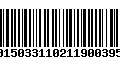 Código de Barras 00150331102119003954