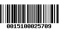 Código de Barras 0015100025709