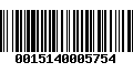 Código de Barras 0015140005754