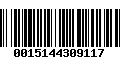 Código de Barras 0015144309117