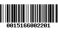 Código de Barras 0015166002201