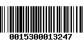 Código de Barras 0015300013247