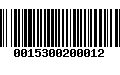 Código de Barras 0015300200012