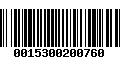 Código de Barras 0015300200760