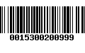 Código de Barras 0015300200999