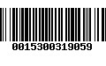 Código de Barras 0015300319059