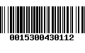 Código de Barras 0015300430112