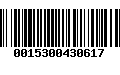Código de Barras 0015300430617