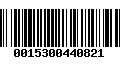 Código de Barras 0015300440821