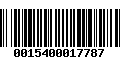 Código de Barras 0015400017787