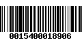 Código de Barras 0015400018906