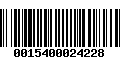 Código de Barras 0015400024228