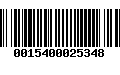 Código de Barras 0015400025348