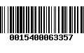 Código de Barras 0015400063357