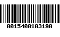 Código de Barras 0015400103190