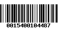 Código de Barras 0015400104487