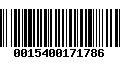 Código de Barras 0015400171786