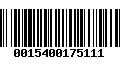 Código de Barras 0015400175111