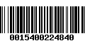 Código de Barras 0015400224840