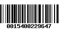 Código de Barras 0015400229647