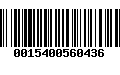 Código de Barras 0015400560436