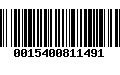 Código de Barras 0015400811491