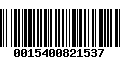 Código de Barras 0015400821537