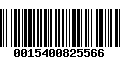 Código de Barras 0015400825566