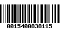 Código de Barras 0015400838115