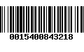 Código de Barras 0015400843218