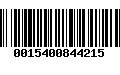 Código de Barras 0015400844215