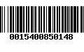 Código de Barras 0015400850148