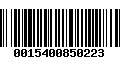 Código de Barras 0015400850223