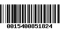 Código de Barras 0015400851824