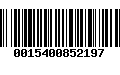 Código de Barras 0015400852197