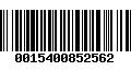 Código de Barras 0015400852562