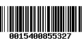 Código de Barras 0015400855327