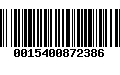 Código de Barras 0015400872386