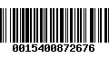 Código de Barras 0015400872676